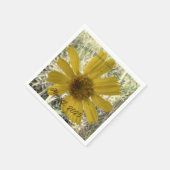 Gele bloem ontwerp servet (Hoek)