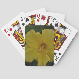 Gele bloem op speelkaarten