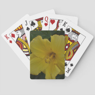 Gele bloem op speelkaarten