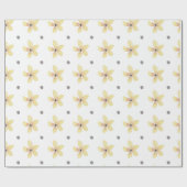 Gele Bloem & Polka cadeaupapier (Vlak)