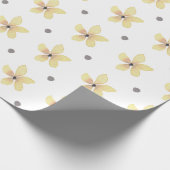 Gele Bloem & Polka cadeaupapier (Hoek)
