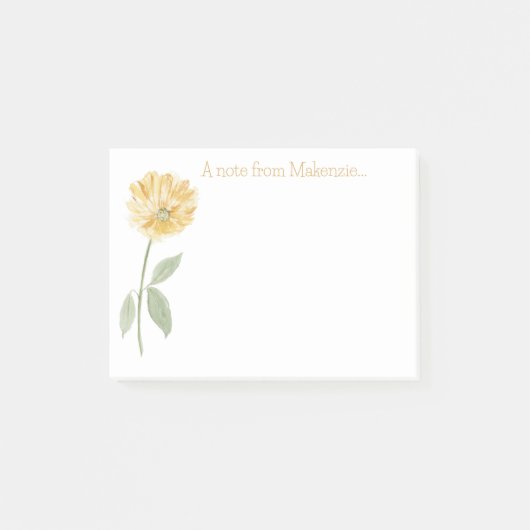 gele bloem post-it® notes (Voorkant)