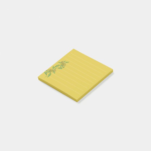 Gele Bloem Post-it Notities Post-it® Notes (Schuin)