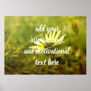 Gele bloem poster