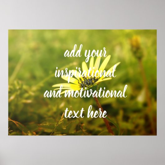 Gele bloem poster (Voorkant)