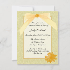 Gele Bloem repetitie diner uitnodiging