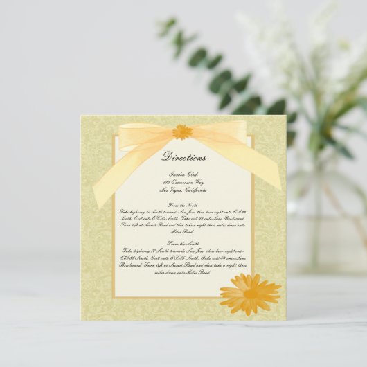 Gele Bloem Richting Kaarten (Staand voorkant)