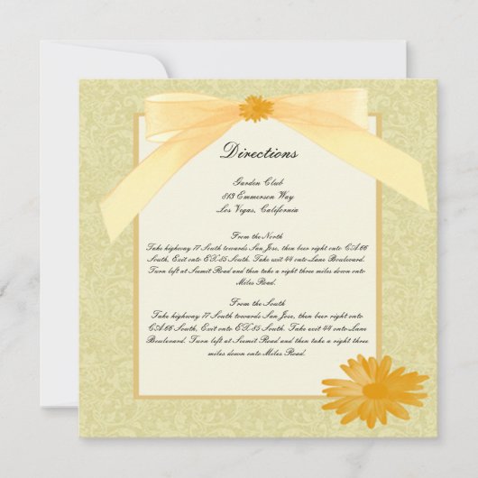 Gele Bloem Richting Kaarten (Voorkant)