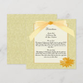 Gele Bloem Richtingskaarten Kaart (Voorkant / Achterkant)