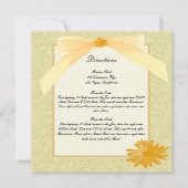 Gele Bloem Richtingskaarten Kaart (Voorkant)