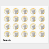 Gele bloem Ronde Fotostickers Sticker (Vel)
