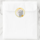 Gele bloem Ronde Fotostickers Sticker (Tas)