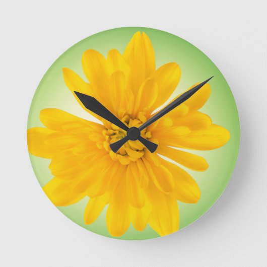 Gele bloem ronde klok (Voorkant)