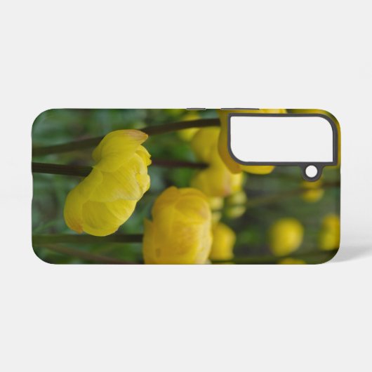 Gele bloem samsung galaxy hoesje (Achterkant horizontaal)