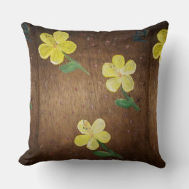 gele bloem schilderij kussen