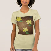 Gele bloem schilderij shirt (Voorkant)