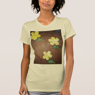 Gele bloem schilderij shirt