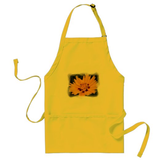 Gele bloem schort (Voorkant)