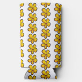 Gele Bloem Seltzer Blikjeskoeler (Achterkant)