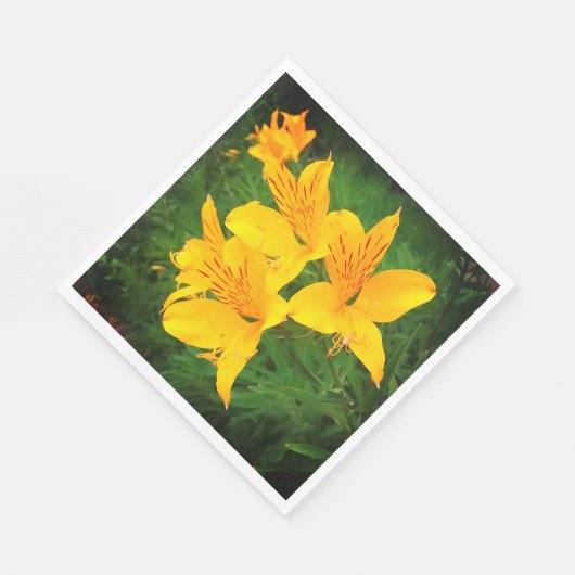 Gele bloem servet (Hoek)