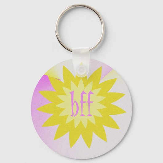 Gele bloem sleutelhanger (Voorkant)