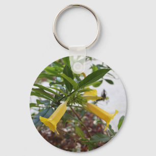 Gele bloem sleutelhanger