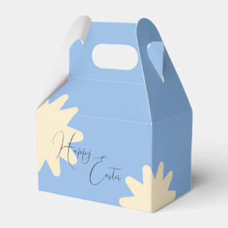 Gele bloem ster cadeautas ontwerp bedankdoosjes