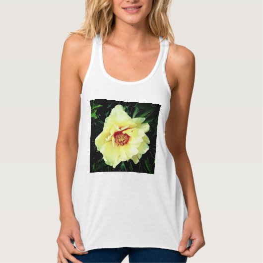 Gele bloem tanktop (Voorkant)