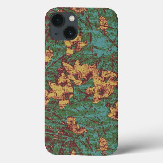 Gele bloem tegen bladcamouflage 2 Case-Mate iPhone case (Achterkant)