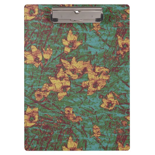 Gele bloem tegen bladcamouflage 2 klembord (Voorkant)