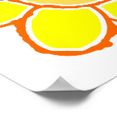 gele bloem tekening poster (Hoek)