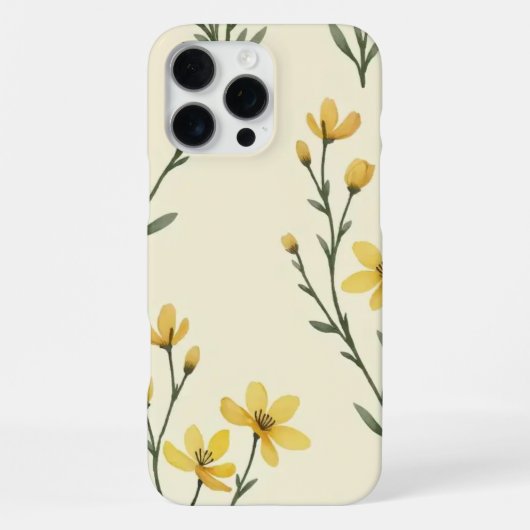 "Gele bloem telefoonhoes iPhone Hoesje (Achterkant)