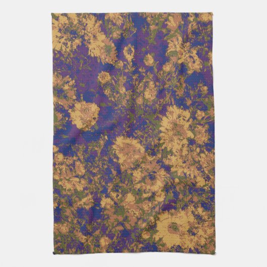Gele bloem theedoek (Verticaal)