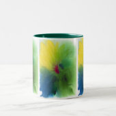 Gele bloem tweekleurige koffiemok (Center)