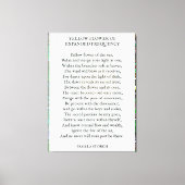 Gele bloem van een uitgebreid frequentiegedicht canvas afdruk (Voorkant)