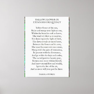 Gele bloem van een uitgebreid frequentiegedicht canvas afdruk