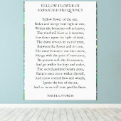 Gele bloem van een uitgebreid frequentiegedicht canvas afdruk (Insitu (Houten vloer))