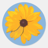 Gele Bloem Vrolijke en Heldere Envelop Sticker (Voorkant)