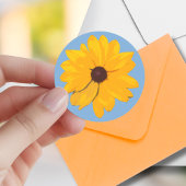 Gele Bloem Vrolijke en Heldere Envelop Sticker