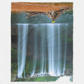 GELE BLOEM WATERVAL FLEECE DEKEN (Voorkant)