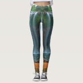 GELE BLOEM WATERVAL LEGGINGS (Voorkant)