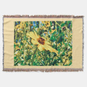 Gele bloem worp deken (Voorkant)