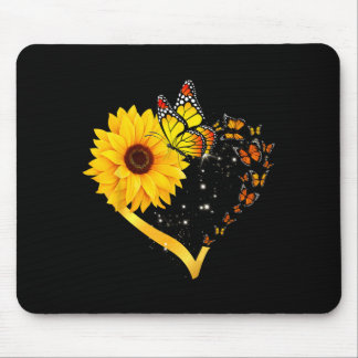 Gele Bloem Zomer Bloemig Zonnebloem Hart Liefde Muismat
