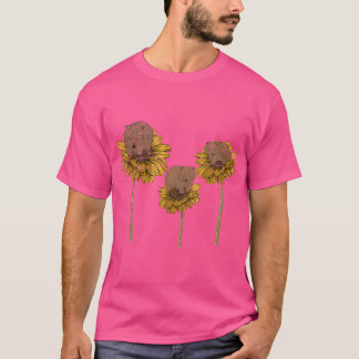Gele Bloem Zonnebloem Leuk Dier Aussie Wildlife T-shirt