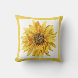 Gele bloem / zonnebloem Patio Buitenkussen