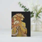 Gele bloemen 1897 briefkaart (Staand voorkant)