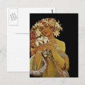 Gele bloemen 1897 briefkaart (Voorkant / Achterkant)