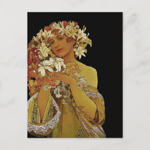 Gele bloemen 1897 briefkaart
