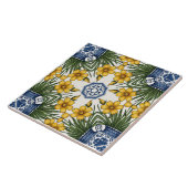 Gele bloemen 1 tegeltje (Zijkant)