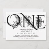 Gele bloemen | 1e verjaardagsfeestje kaart (Voorkant)